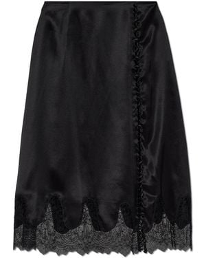 Dolce & Gabbana Skirt With Lace Trim - Black