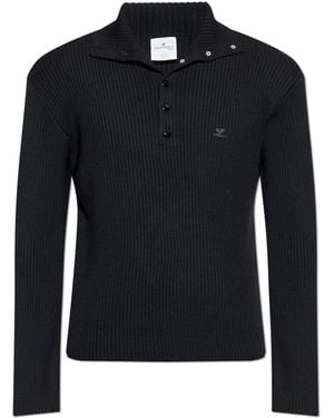Courreges Wool Jumper - Black