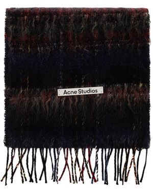 Acne Studios Plaid Wool Scarf - Black