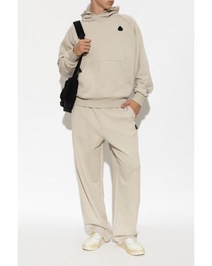 Moose Knuckles Sweatpants With Straight-Leg Cut - Natural