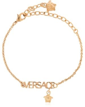 Versace Bracelet With Logo - Metallic