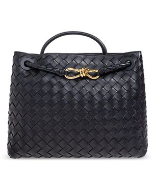 Bottega Veneta Andiamo Medium Hand Bag - Blue
