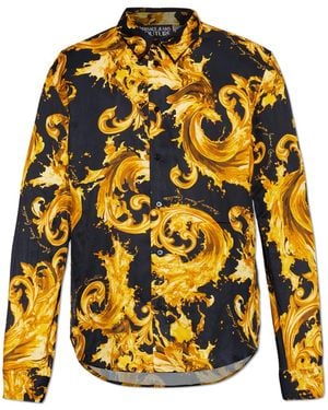 Versace Jeans Couture Shirt With 'Barocco' Pattern - Yellow