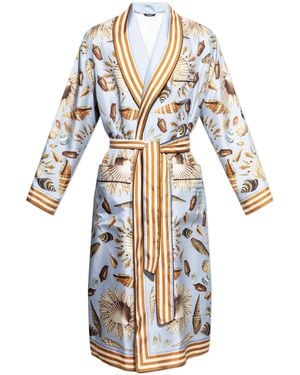 Dolce & Gabbana Silk Robe - White