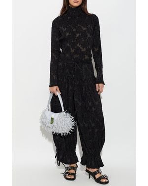 Ganni Pleated Pants - Black