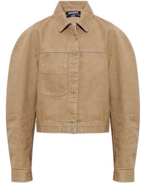Jacquemus "Ovalo Cargo" Denim Jacket - Natural