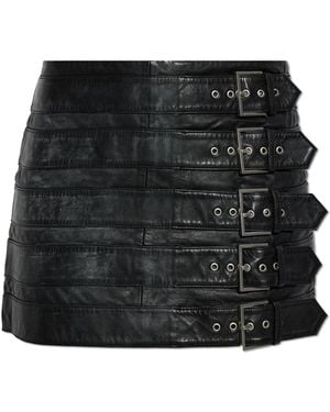 AllSaints Leather Mini Skirt 'Betty' - Black