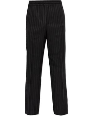 Versace Wool Pleated Pants - Black
