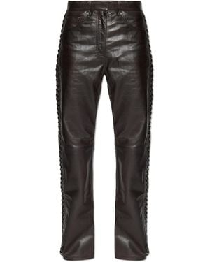 ROTATE BIRGER CHRISTENSEN Leather Trousers - Black