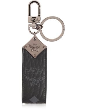 MCM Keyring With Logo - White