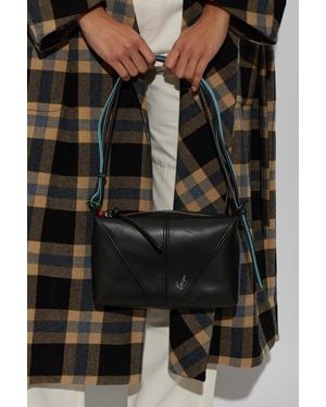 KENZO Leather Bag With Logo - Black