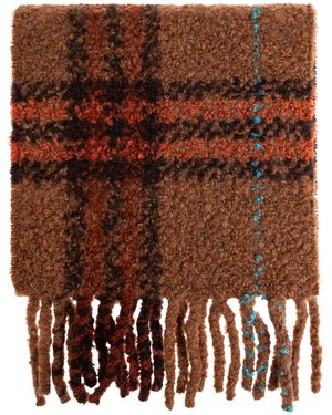 Burberry Scarf With A Check Pattern - Brown