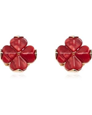 Kate Spade Clover-Shaped Earrings - Red