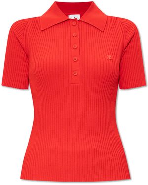 Courreges Top With Z Logo - Red