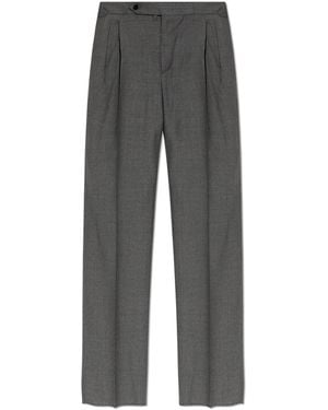 Dolce & Gabbana Wool Pleated Trousers - Grey