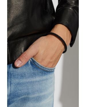 Tom Ford Leather Bracelet - Black