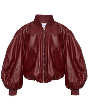 Givenchy 'Bomber' Leather Jacket - Red