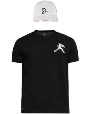 Lacoste Set: T-Shirt And Baseball Cap - Black