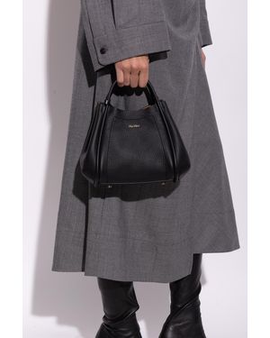Max Mara 'Marine Xs' Leather Handbag - Gray