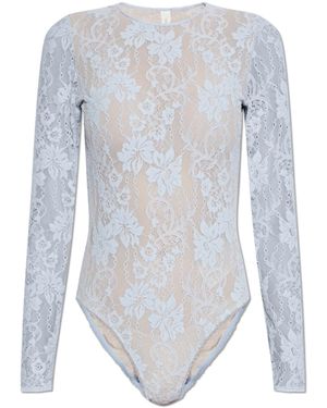 Zimmermann Lace Bodysuit "Lace" - White