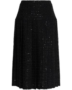 Alessandra Rich Skirt With A Slit - Black