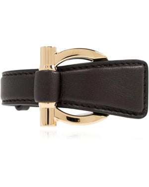 Ferragamo Leather Bracelet - Black