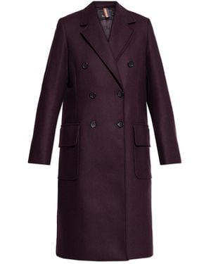 Paul Smith Double-Breasted Coat - Purple