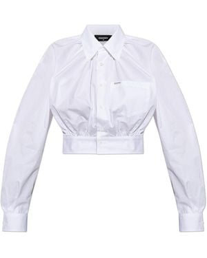 DSquared² Short Shirt With Pocket - White
