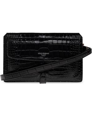 Dolce & Gabbana Leather Belt Wallet 'Mini' - Black