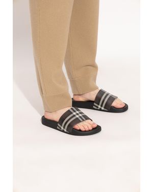 Burberry Rubber Flip-Flops - Natural