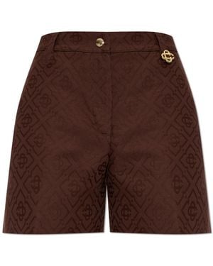CASABLANCA Monogram Shorts - Brown