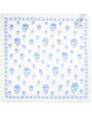 McQueen Pleated Scarf - Blue