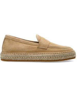Giorgio Armani Suede Espadrilles - Natural