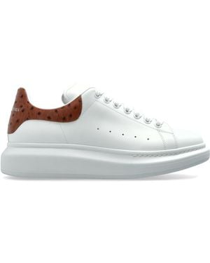McQueen Leather Sports Shoes With Logo - White