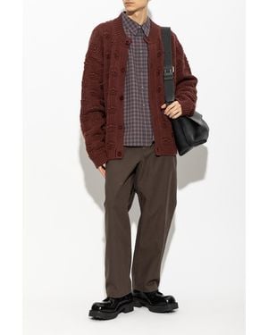 Marni Wool Cardigan With Pockets - Red