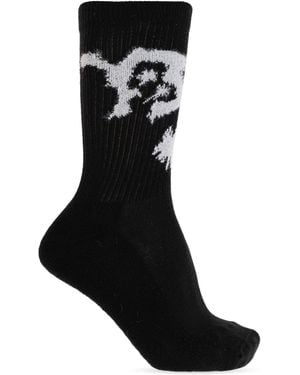 Y-3 Socks With Logo - Black