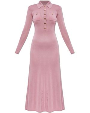 Self-Portrait Dress With Pockets - Pink