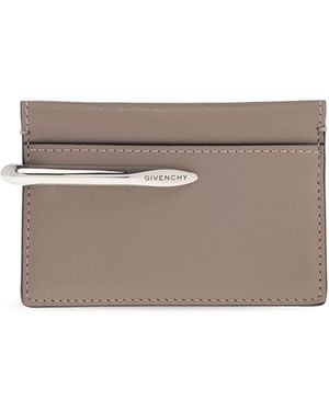 Givenchy Leather Card Holder - Grey