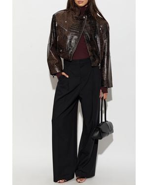 Gestuz Leather Jacket 'Gzcesi' - Black