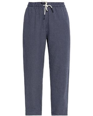 Rethinkit Studios Plaid Patterned Trousers - Blue