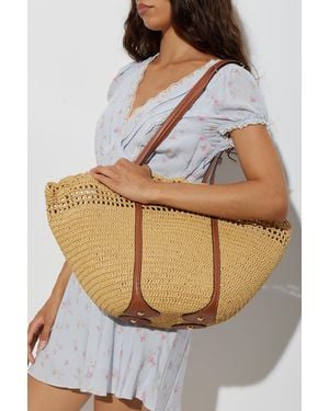 Ulla Johnson "Marina Raffia Tote" Bag - Gray