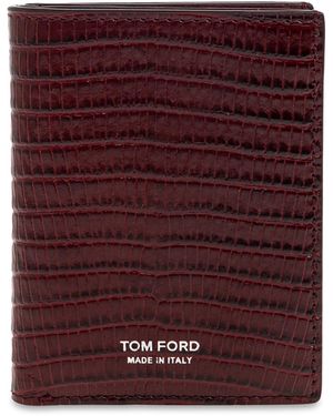 Tom Ford Leather Wallet - Purple