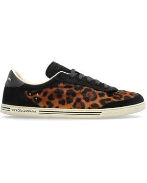 Dolce & Gabbana Sports Shoes With Animal Motif - Black