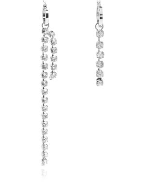 MM6 by Maison Margiela Earrings With Shimmering Crystals - Blue
