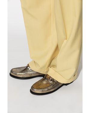 Versace Leather Loafers - Natural
