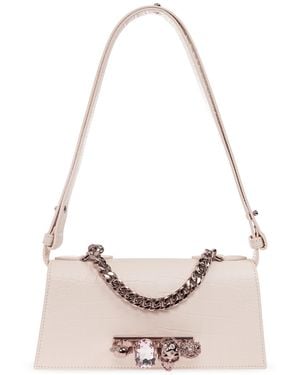 McQueen 'Jewelled Mini' Leather Bag - Pink