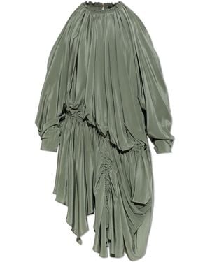 Balmain Sleeveless Silk Dress - Green