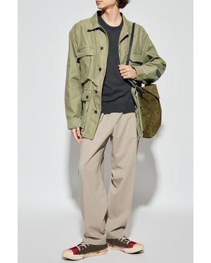 Maison Margiela Cotton Jacket With Pockets - Green