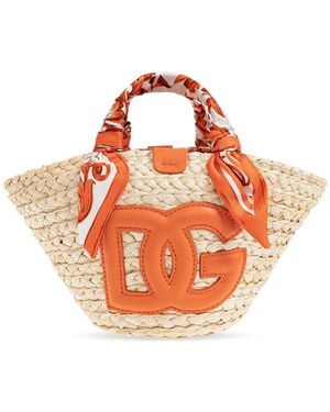Dolce & Gabbana Bag With "Majolica" Print - Orange