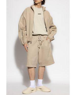 Fear Of God Sweat Shorts With Side Stripes - Natural